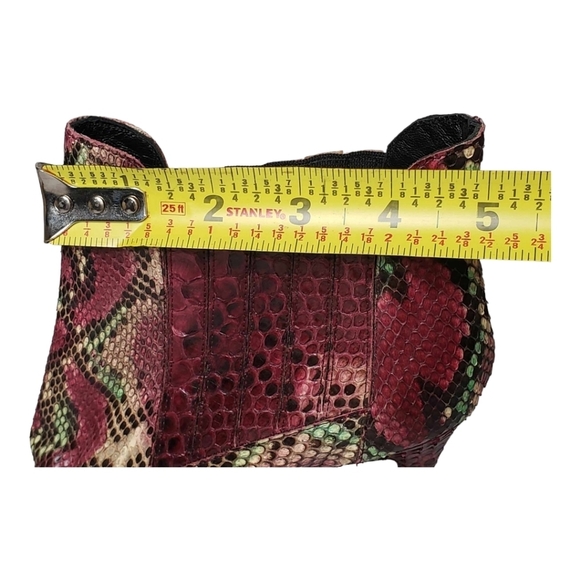 Francesco Sacco Python Skin Ankle Boots SZ 38.5 Made in Italy NEW - Picture 8 of 15